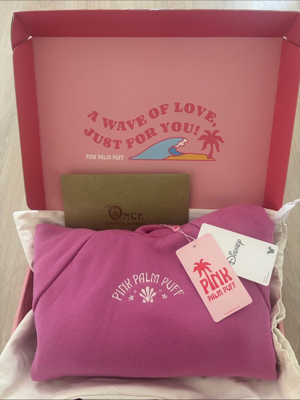 Pink Palm Puff Hot Pink Under the Sea Graphic Hoodie